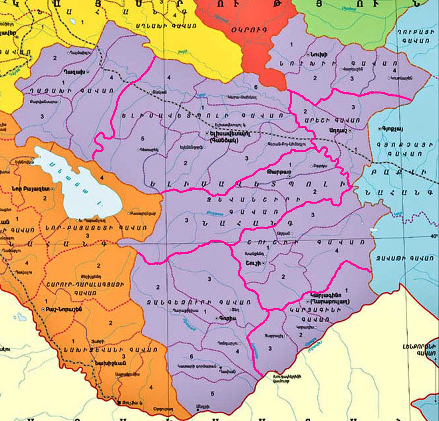 Elizavetpol Province, within which the territory of Artsakh was located